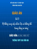 bài 27. Hẹ thống cc - nl kk đ/c xăng