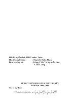 Đề thi HSG tỉnh HD 2008