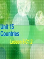Unit 15: C1,2: Countries