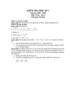 Kiểm tra học kỳ 1 nam học 2008-2009 L9
