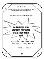 SKKN HỖ TRỢ HỌC SINH YẾU