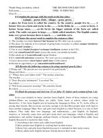 Be kiem tra Tieng Anh 9