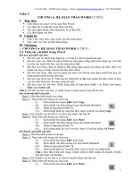 Tuần 7: Soạn thảo Word