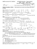 Đề thi HK I toán 9. PGD Tuy Phong