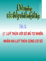 Lũy thừa với số mũ tự nhiên