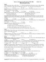Đề kiểm tra vật lý 11- Kỳ II-2008