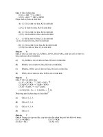 Trắc nghiệm Oxy hoa khu