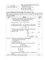 Đáp án thi BKI lớp 10 Môn Lý