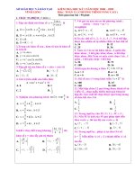 ĐỀ THI HK I KHỐI 11 (có Đ.ÁN) 08-09 TỈNH VĨNH LONG