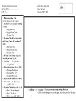 Đề thi học kỳ II - lớp 7