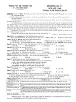 Đề kiểm tra Ngữ văn 9_HK I