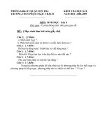 Đề kiểm tra kì I - Sinh 8