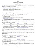 Đề thi học kỳ I 12A