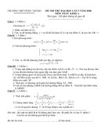 Đề thi Đại Học năm 2008 cấp trường