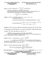 Đề thi thử ĐH theo chương trình mới