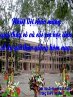 Bài thao giảng cấp tỉnh: Hệ trục tọa độ trong không gian