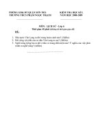 Đề kiểm tra kì I - Sử 6