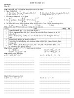 Kiểm tra Toán 6 học kỳ I