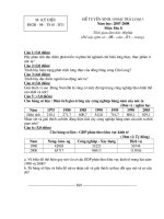 Đề thi & ĐA tuyển sinh 10 ĐẠi trà môn địa 2