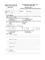 Đề KSCL đầu năm