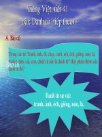 Tiết 41. Danh từ