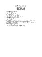 Kiểm tra học kỳ 1 năm học 2008-2009