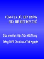 Công của lực điện trường.Điện thế_Hiệu điện thế
