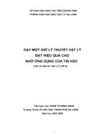 Đề tài bài dạy máy chiếu Bài 55màu sắc vật