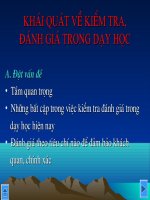 Phương pháp kiểm tra đánh giá trong day học