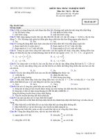 Đề lý THPT hệ bổ túc