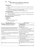 Tiết 3: Hoạt động giao tiếp bằng ngôn ngữ