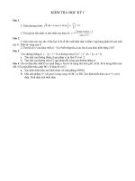Đề kiểm tra học kỳ I 2008 - 2009