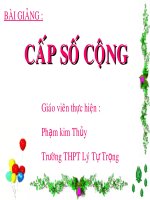 Chương III - Bài 3: Cấp số cộng