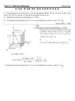 Bài tập Hình học không gian tọa độ