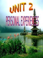 Unit 2:Personal Experiences