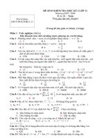 Đề thi HKI lớp 11 Môn Toán