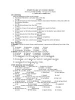 ĐỀ THI HKI TIENG ANH 11- CB