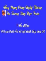 chuyên đề ứng dụng công nghệ thông tin dạy toán