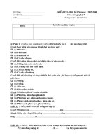 Đề kiểm HKI công nghệ 7