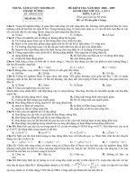 Đề ôn ĐHCĐ Vật lý lần 3_Lớp 13A(Trần Đình Hùng)