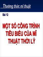 Bài 12: một số công trình mỹ thuật thời Lý