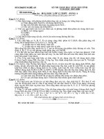 Đề thi HSG Hóa 12 Bảng A