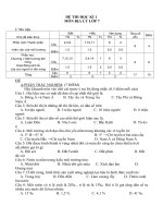 Giáng sinh 08 Đề thi và đáp án học kì 1 môn địa lý lớp 7(đề 8)