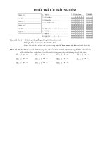 Đề kiểm tra 1 tiết