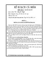 KẾ HOẠCH CÁC NHÂN