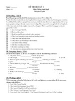 Kiem tra hoc ky 1 AV lop 8 (2008 - 2009)