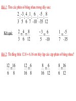 Chương III - Bài 3: Tính chất cơ bản của phân số