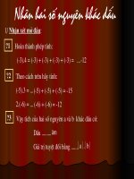 Chương II - Bài 10: Nhân hai số nguyên khác dấu