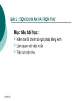 Bài giảng chương trình WORD-Bài 5