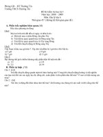 Đề thi học kỳ I môn địa lý